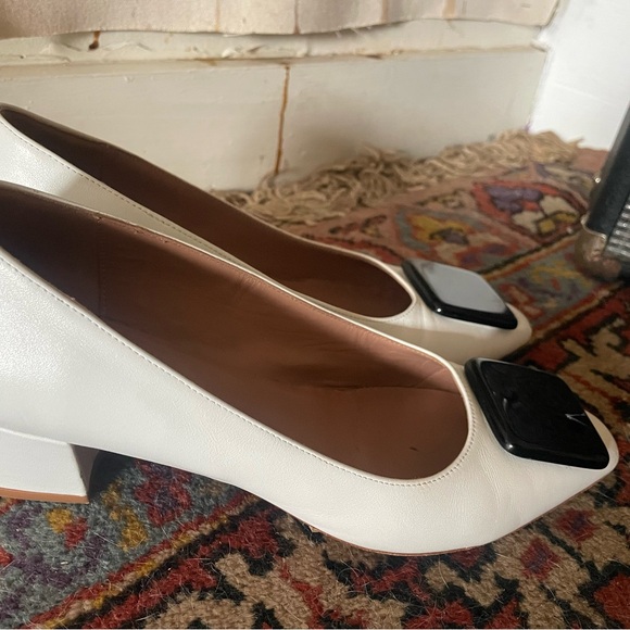 Maryam Nassir Zadeh White and Black Platform Shoes - Picture 3 of 7